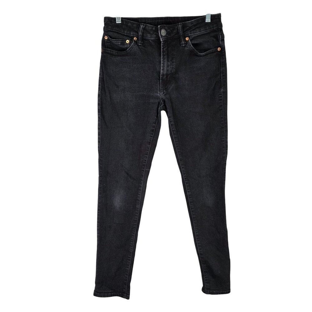 Mens American Eagle Airflex Black Athletic Skinny Denim Jeans Stretch Size 30x32